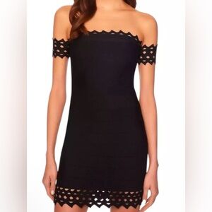 Susana Monaco Bandage off shoulder dress small